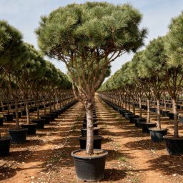 Stone Pine (Pinus pinea) in 150L container, 45cm trunk circumference, nursery-grown in Alicante